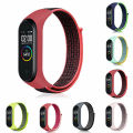 Replacement For Xiaomi Mi Band 3/4/5/6/7 Black Silicone Nylon Sports Watch Wrist Strap Band. 