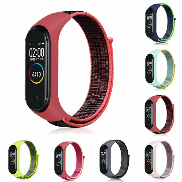 Replacement%20For%20Xiaomi%20Mi%20Band%203/4/5/6/7%20Black%20Silicone%20Nylon%20Sports%20Watch%20Wrist%20Strap%20Band%20-%20Image%202