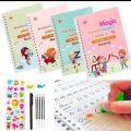 4 Pcs Reusable Magic Practice Copybook For Kids Magic Calligraphy Copybook. 