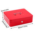 Security Lock Safe Box Key Cash Box With Money Tray Store House Metal Money Saving Organizer Slots Cash Register Drawer. 