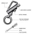 Multifunction Keychain With Flint Metal Match Starter And Bottle Opener, Suitable As Gift Ideas And Emergency Rescue Equipment. 