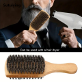 Sutuiying 1pc Double Sided Beard Brush Shaving Brush Wooden Whisker Comb Wood New High Quality Beard Brush Styling Brush Cleaning Hair Tools. 