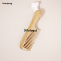 Difutagui 2pcs Natural Bamboo Wooden Hair Comb Set Anti-Static For 2025 2025 New Women Round Wide Tooth Wood Comb Hair Brush women. 