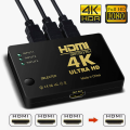 3 Port HDMI Switch 4K Ultra HD with Remote Control – Black. 