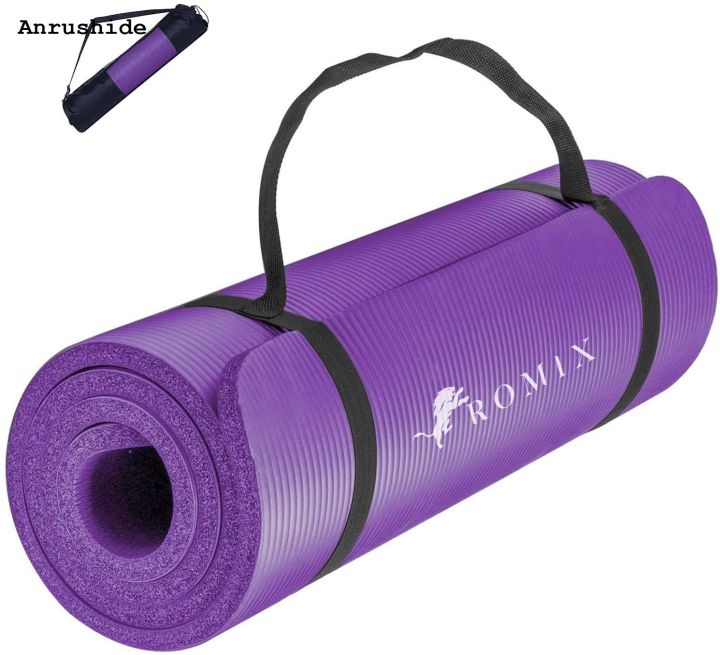 Anrushide%20Yoga%20Mat%2015MM,%20Eco%20Friendly%20Thick%20Memory%20Foam%20Exercise%20Mat%20with%20Carry%20Bag%20and%20Strap,%20(183%20x%2060%20Luxury%20cm)%20High%20Density%20Non%20Slip%20Workout%20Mat%20for%20Women%20Men%20Home%20Fitness%20Pilates%20Gymnastics%20Meditation%20-%20Image%202