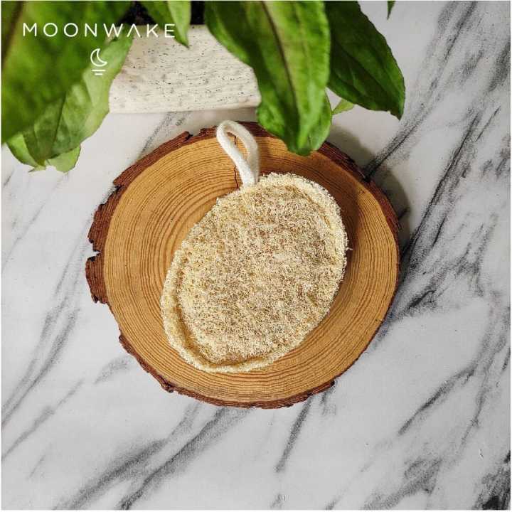Moonwake Natural Loofah Sponge Scrub Pads