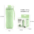 Cross-border New Silicone Water Bottle Outdoor Portable Silicone Water Jug Cup High Temperature Resistant Sports Water Bottle Factory In Stock. 