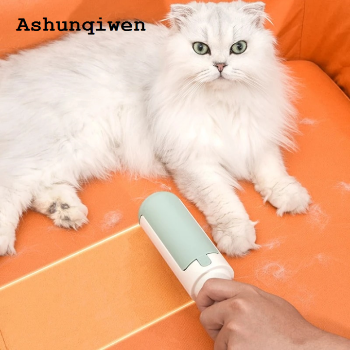 Ashunqiwen%20transparent%20bag%20Multi-purpose%20Pet%20Hair%20Remover%20Clothes%20Electrostatic%20Brush%20Cat%20Dog%20Hair%20Sticker%20Lint%20Roller%20Sticker%20Self-cleaning%20Hair%20Removal%20-%20Image%205