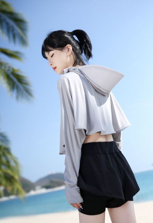 Sun%20Protection%20Clothing%20For%20Women2024Summer%20Ice%20Silk%20Uv%20Protection%20Breathable%20Long%20Sleeves%20All-Matching%20Western%20Style%20Hooded%20Cycling%20Sun-Protective%20Clothing%20-%20Image%205