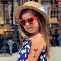 2024 New Kids Cartoon Heart Sunflower Sunglasses Girls Boy Children 2025新款，Jinnikaiji Outdoor Round UV400 Sun Glasses Kids Sunglasses UV375. 