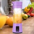 6 Blades USB Rechargeable Portable Electric Fruit Juicer Smoothie Blender-380Ml. 