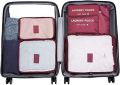 6 Piece Set Travel Organizer Bag Pouch for Luggage, Clothes Storage. 