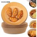 DISICHEN Fashion 50 Pcs Air Fryer Paper Liners Non-Stick Disposable Paper Tray for Air Fryer Cheesecake Air Fryer Accessories Baking PaperHats Caps. 
