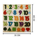 Wooden Puzzle Numerical Number 1-20 Blocks Letter Board with Picture – Montessori Educational Toy for Kids, Letter Recognition & Creative Learning. 