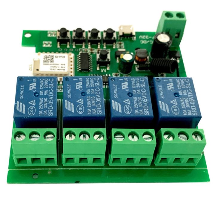 NAMUNY%20Zigbee%20Tuya%20Smart%204CH%20Relay%20Module%20DC5V%207-32V%20RF433Mhz%20Remote%20Control%20Light%20Switch%20Work%20with%20Alexa%20Home%20-%20Image%205