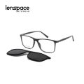 2 in 1 Magnetic Frame With Polarized Clip-on Eyewear For Power Frame For Unisex. 