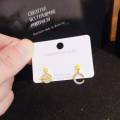 【Innovative Asymmetrical Star Moon Earrings 2023 New Fashionable Small Fairy Style Women's Elegant Diamond Earrings. 
