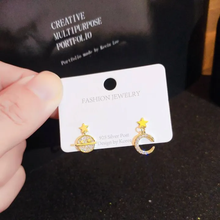 %E3%80%90Innovative%20Asymmetrical%20Star%20Moon%20Earrings%202023%20New%20Fashionable%20Small%20Fairy%20Style%20Women's%20Elegant%20Diamond%20Earrings%20-%20Image%204