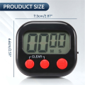 ARELENE Kitchen Timer, Digital Visual Timer Magnetic Clock Stopwatch Countdown Timer, Large LCD Screen Display for Cooking. 