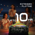 (New Launch) Ultima Boombox 130 Karaoke Speaker With UHF Microphone | 120W Output With 3 Equalizer Modes | Ultima Supreme Sound |Dazzling RGB LED Light | Up to 10 Hrs Playtime | Volume Slider | USB/AUX/Bluetooth/ TF Card/ Super Fast Charging. 