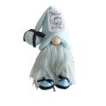 Creative Cartoon Christmas Blue Faceless Doll Exquisite Festive Faceless Dwarf Ornament Cute Soft Dwarf Standing Doll New Year Gift. 