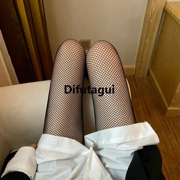 Difutagui%20Women's%20Long%20Fishnet%20Body%20Stockings%20Fish%20Net%20Pantyhose%20Mesh%20High%20Quality%20Nylon%20Tights%20Lingerie%20Black%20Thigh%20High%20Waist%20Hosiery%20-%20Image%203