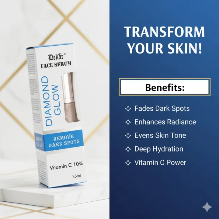 Dekar Face Serum Vitamin C 10% – Remove Dark Spots, Brighten & Glow ...