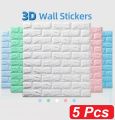 Foam Bricks 3D Self Adhesive Brick Wall Stickers And Waterproof Antifouling Pe Foam Home Decor Wallpaper Sticker. 