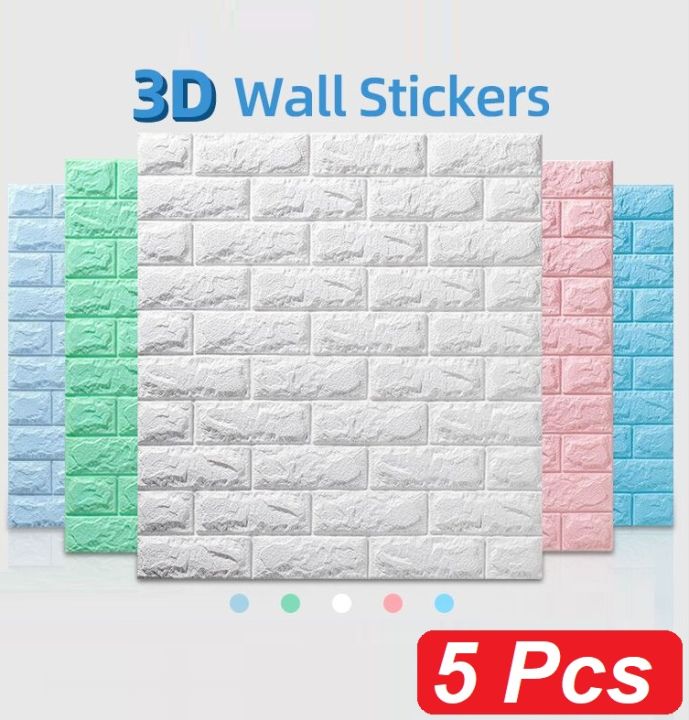 Foam Bricks 3D Self Adhesive Brick Wall Stickers And Waterproof Antifouling Pe Foam Home Decor Wallpaper Sticker