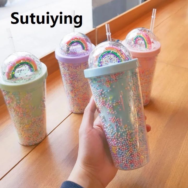 Sutuiying%20Portable%20Special%20Offer%20Cartoon%20Cute%20Rainbow%20Cup%20with%20Straw%20Double%20Plastic%20BPA%20Free%20Woman%20Girl%20Water%20Bottle%20for%20Juice%20Milk%20Coffee%20500ml%20Drinking%20Tumbler%20-%20Image%202