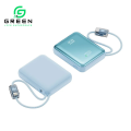 Green Turbo Tiny 10000mAh Mini Power Bank | 22.5W Fast Charging | PD & QC Compatible | USB-C Input & Output | Compact Pocket Size | 2 Charging Cables Included | Compact Size | 6 Months Brand Warranty. 