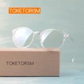 Transparent Fiber Oval Frame For Unisex. 