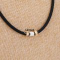 Silicone Titanium Steel Anion Pendant Necklace Hematite Magnetic Therapy Collar. 