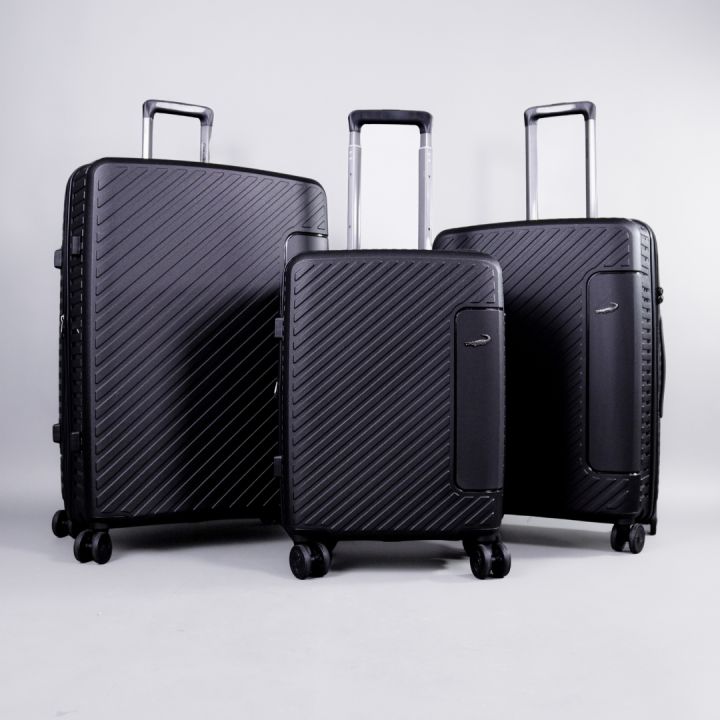 Crocodile 3Pcs Set (28 Inch) Black 100% Polypropylene(PP