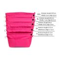 1Pcs New Storage Bags Insert Cosmetic Bag Portable with Zipped Top Linner Bag Felt Multi-Pocket Handbag Organizer Women. 