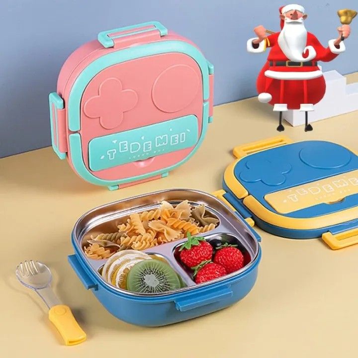 Super Excellent Quality Long Life Durable Tiffin Box For Kids - Lunch Box 3 Compartment - Lunch Box For School And College Use |