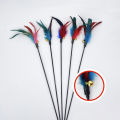 Teasing cat stick cat toys teasing cat supplies self hi bite resistant long stick teasing cat stick feather cat scratching board nail clippers. 