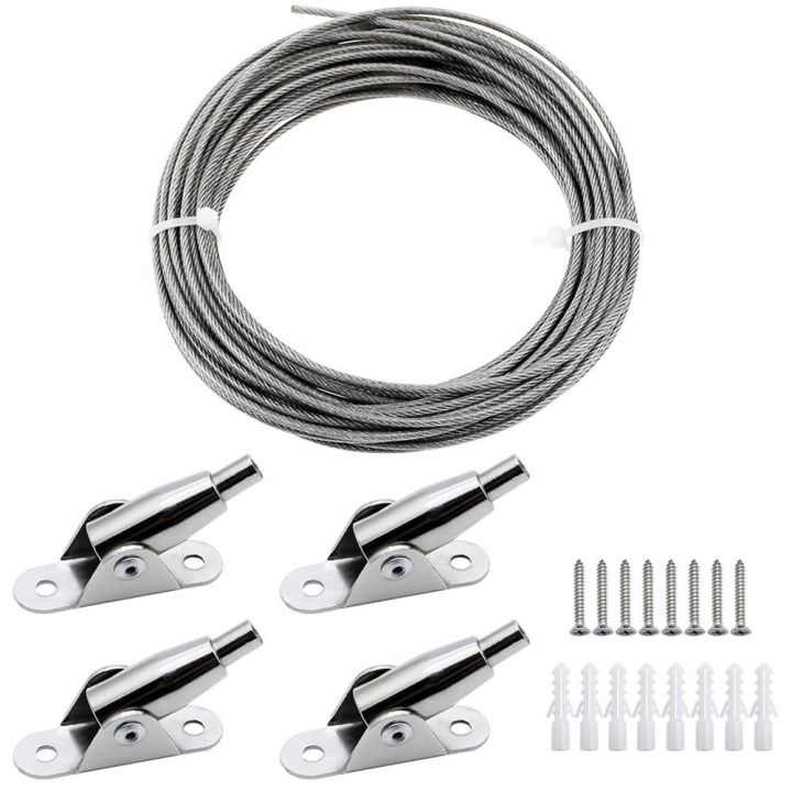 10M Stainless Steel Wire Rope Coated 2 mm Steel Rope Adjustable Curtain ...