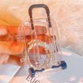 Enacolor  1 Pc Transparent Plastic Mini Suitcase Box Cute Jewelry Storage Boxes. 