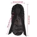 Soft Silky Long Satin Bonnet Natural And Curly Extra Large Size Hair Cap With Tie For Comfortable Night Sleep 1Pcs. 