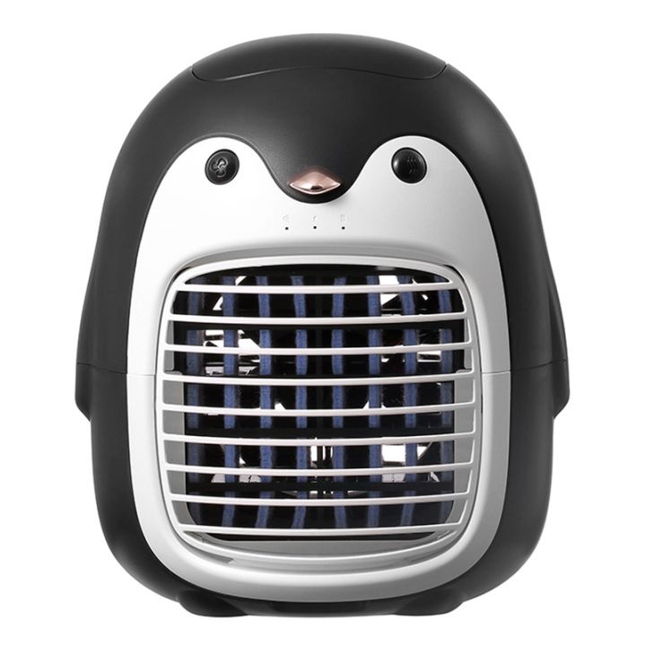 -HF03 Penguin Water Cooling Fan, USB Humidification (Black)