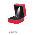 Ring Box 6.5 * 6 * 5cm Led Light Jewelry Box Exquisite Rubber Paint+Plush Pendant Box 7 * 9 *3.2cm Spray Painted Ring Box Red/Blue/Black R High End Jewelry Box for Home Decor. 