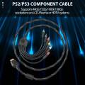Suitable for PS2/ Component Cable 1.8M High Resolution Game Cable. 