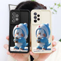 Jizetin for Realme 5 5S 5i 6i Back Cover Blue Machine Cat Ladder Camera Soft Rubber Mobile Phone Case. 