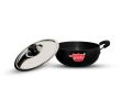 Presto Black Hard Anodized Karhai/Kadhai/Kadai/Karai 280mm with Stainless Steel Lid - Induction Compatible. 