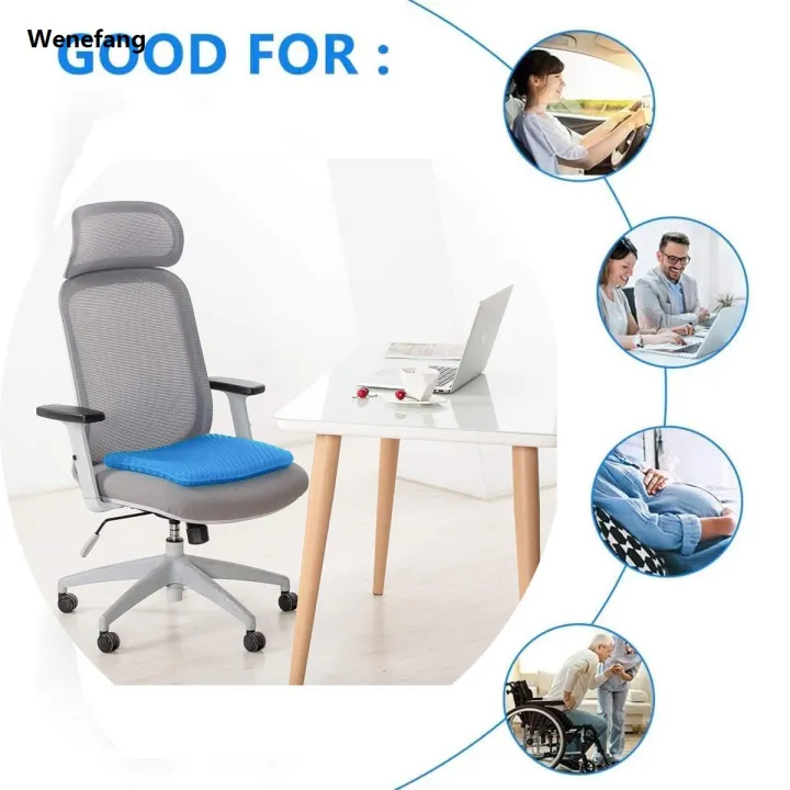 Wenefang%20Car%20Pillow%20Office%20Cooling%20Pad%20Egg%20Sitter%20Gel%20Flex%20New%20style%20Seat%20Cushion%20Soft%20Silicone%20Honeycomb%20Design%20-%20Image%207