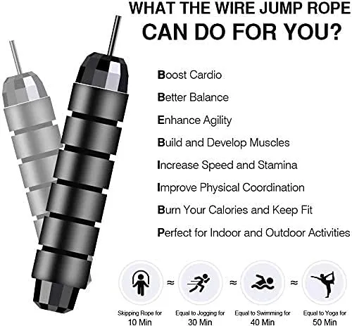 Chase%20Jump%20Rope%20with%20weights%20(220%20g)%20For%20Men%20&%20Women%20Adjustable%20Jumping%20Rope,%20Skipping%20Rope,%20Gym%20Rope/Exercise%20Rope%20Cardio%20Workout%20skill%20training%20-%20Image%205