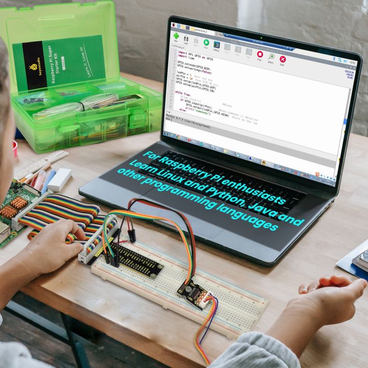 New Keyestudio Raspberry Pi 4B Basic/Super Starter Kit for Raspberry Pi ...
