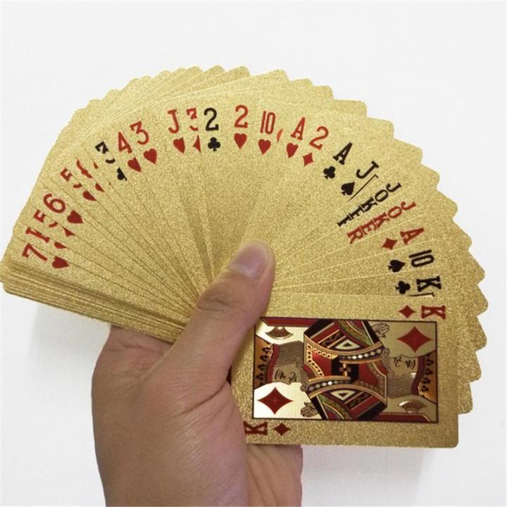 24K Gold Plastic Waterproof Playing Cards