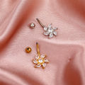 Fashion  Navel Piercing Belly Button Rings Belly Piercing Body Jewelry Flower Belly Button Nails Muqin. 